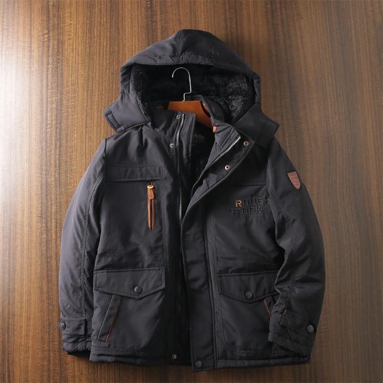 New Men's Outdoor Leisure Plus Velvet Padded Frock Jacket Windproof and Waterproof Outdoor Mountaineering Clothes