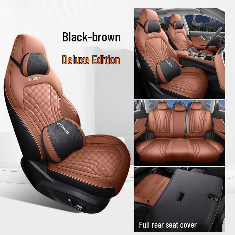 Breathable Perforated Leather Seat Cover for 2023-2026 Chery Tiggo 7 PLUS