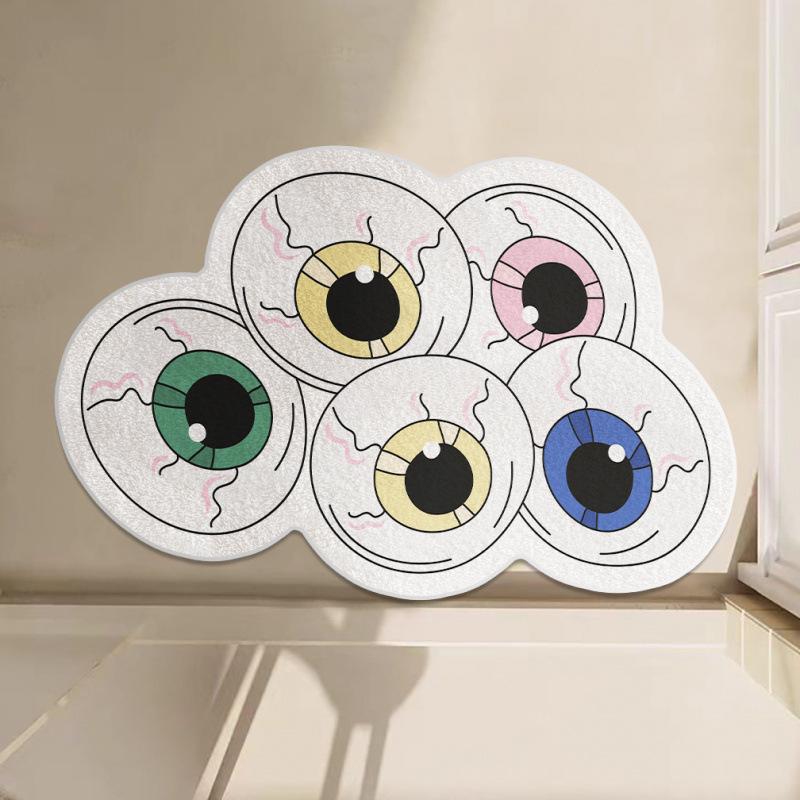 Halloween Non-Slip Velvet Mat: Dirt-Resistant, Water-Absorbent Carpet for Living Rooms and Entrances