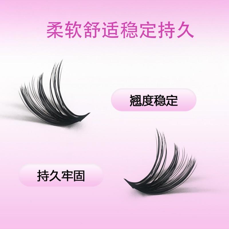 240pcs 12-Row Cluster False Lashes Natural Volume Wispy Individual Eyelashes Daily Wear
