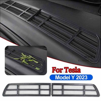 For Tesla Model 3 Y 2025 Air Inlet Protective Cover Car Insect-proof Net Front Air-conditioning Intake Grille Clean Accessories