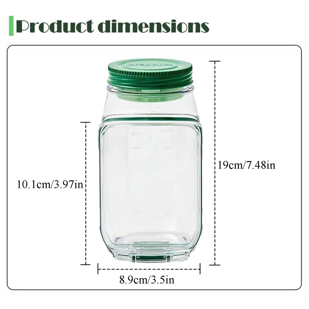 Salad Jars with Side Open Portable Detachable Plastic Container Leakproof Sauce Compartments Picnic Home Office Food Storage Box