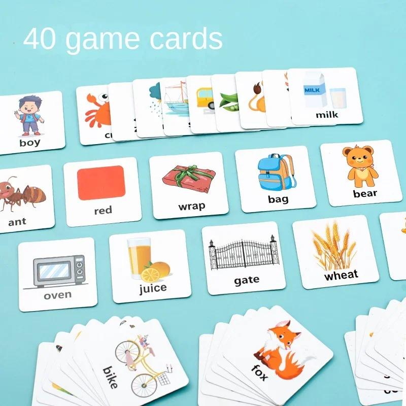 Dětská dřevěná montessori písmena blok kognitivní párování puzzle učení se slovem párování puzzle vzdělávání hračky bojová hra