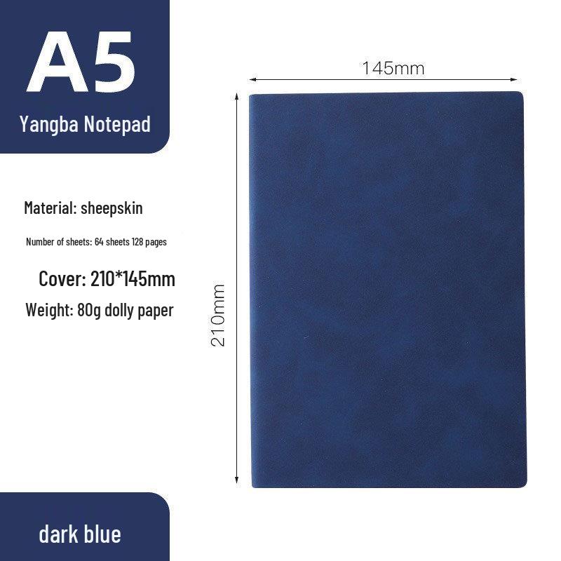 A5 Retro Sheepskin Notebook Set with Pen – Custom Softcover for Business or Student Use
