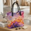  Watercolor Cloud Star Tote Bag Casual Large Capacity Handbag for Daily Use