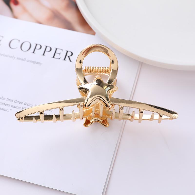European & American Metal Cat Claw Hair Clip - Leaf Design for Ponytails