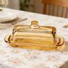 Glass   Dish with Lid Rectangular Multifunction Airtight Cov Ed   Tray Dishwash  Safe for Count Top Fridge Refrig Ator