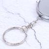 Metal Folding Mirror Key Chain Makeup Mirror Double Sides Cosmetic Mirror Keychain  Cosmetic Tool