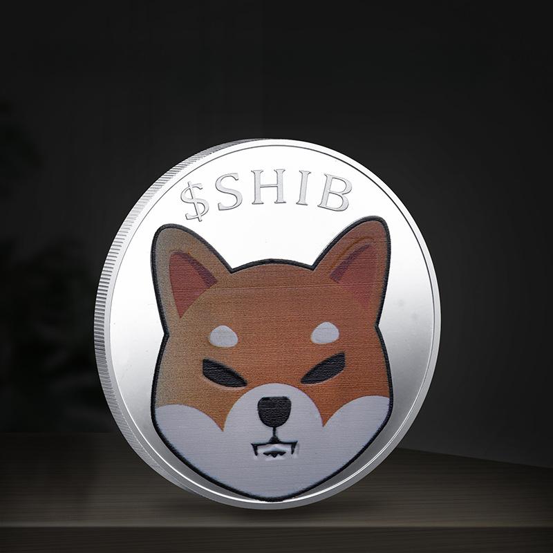Color UV Shiba Inu Coin Virtual Bit Commemorative Coin Digital Virtual Currency Gold Coins, Christmas gift, Stocking stuffers