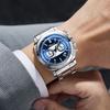 CHENXI Watches Casual Fashion Multi-functional Luminous Timing Calendar Exercise Waterproof Steel Strip Round Quartz Men's wa