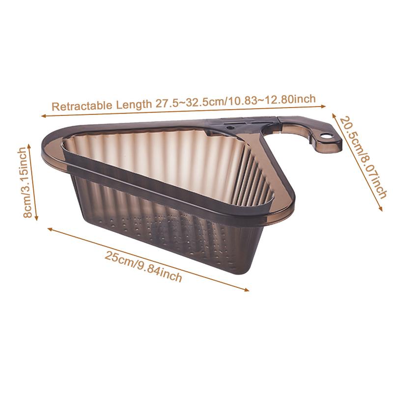 Basket Strainer Kitchen Triangular Sink Filter Kitchen Sink Drain Basket Free Punch Retractable Storage Basket Keep Kitchen Tidy