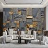 Papel de Parede Moderno Simples Folha de Ouro Arte Rupestre Fundo Mural de Parede Sala de Estar TV Sofá Quarto Decoração de Casa Murais 3D