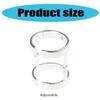 Punk Finger Loop Ring Gothic Double Hinged Joint Rings Bendable Adjustable Ring for Girl Boy Jewelry Cosplay Accessory