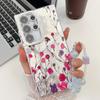 Samsung S25 Ultra Mobile Phone Case Laser Texture Flower and Grass Lens Film S24FE Bracelet A56 Electroplated Hard Shell