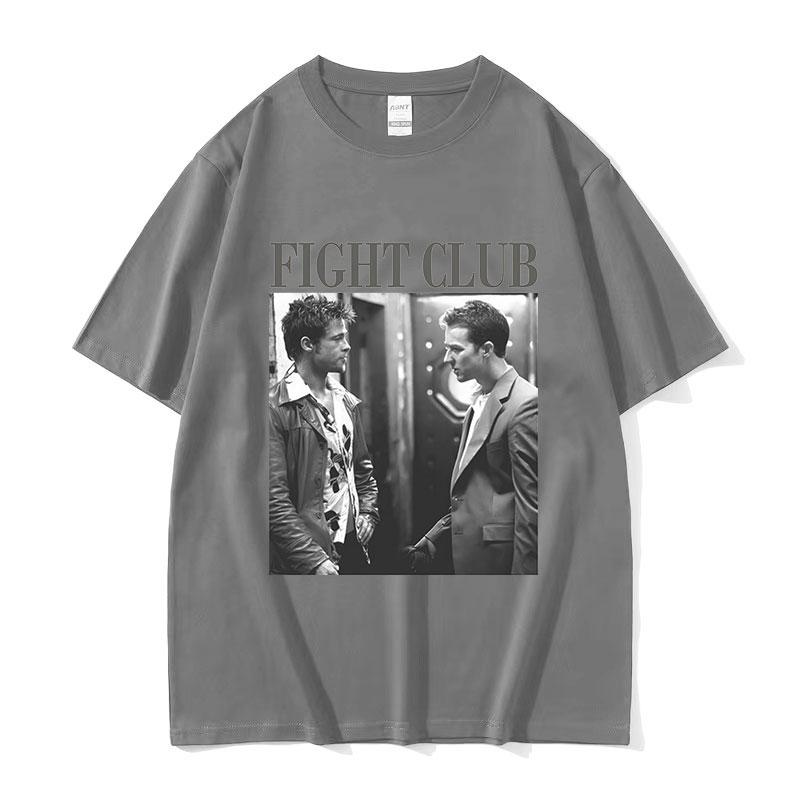 

Classic Movie Fight Club Graphic T Shirt Unisex Vintage Gothic Short Sleeve Tshirt Unisex Punk Oversized Cotton Tshirts Streetwear 4XL