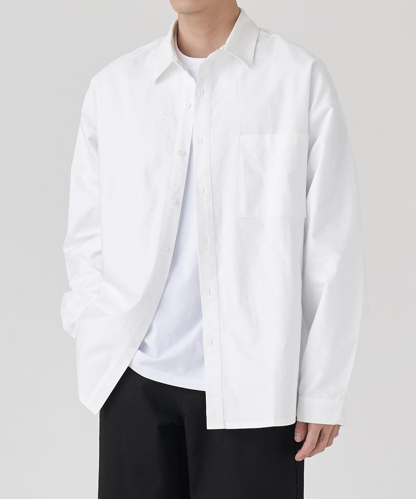 TOFFEE Oversized Oxford Shirt (White)