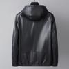 New Style Sheepskin Leather Jacket Men's Hooded Fashionable Casual Leather Jacket Coat Pure Leather Leather Jacket