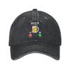 Retro Beer Oclock Baseball Caps Unisex Women Distressed Washed Headwear  Outdoor All Seasons Travel Unstructured Soft Caps Hat
