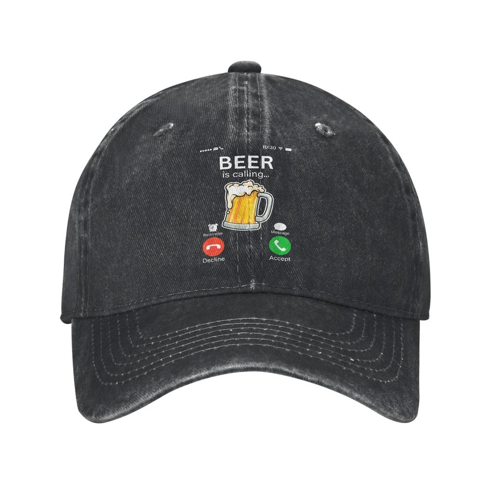 Retro Beer Oclock Baseball Caps Unisex Women Distressed Washed Headwear Outdoor All Seasons Travel Unstructured Soft Caps Hat