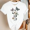 Womens Streetwear Tee Round Neck Summer Casual Clothes Lady T-Shirt White Tshirt Simple Female T-Shirt Basic Cute Tops
