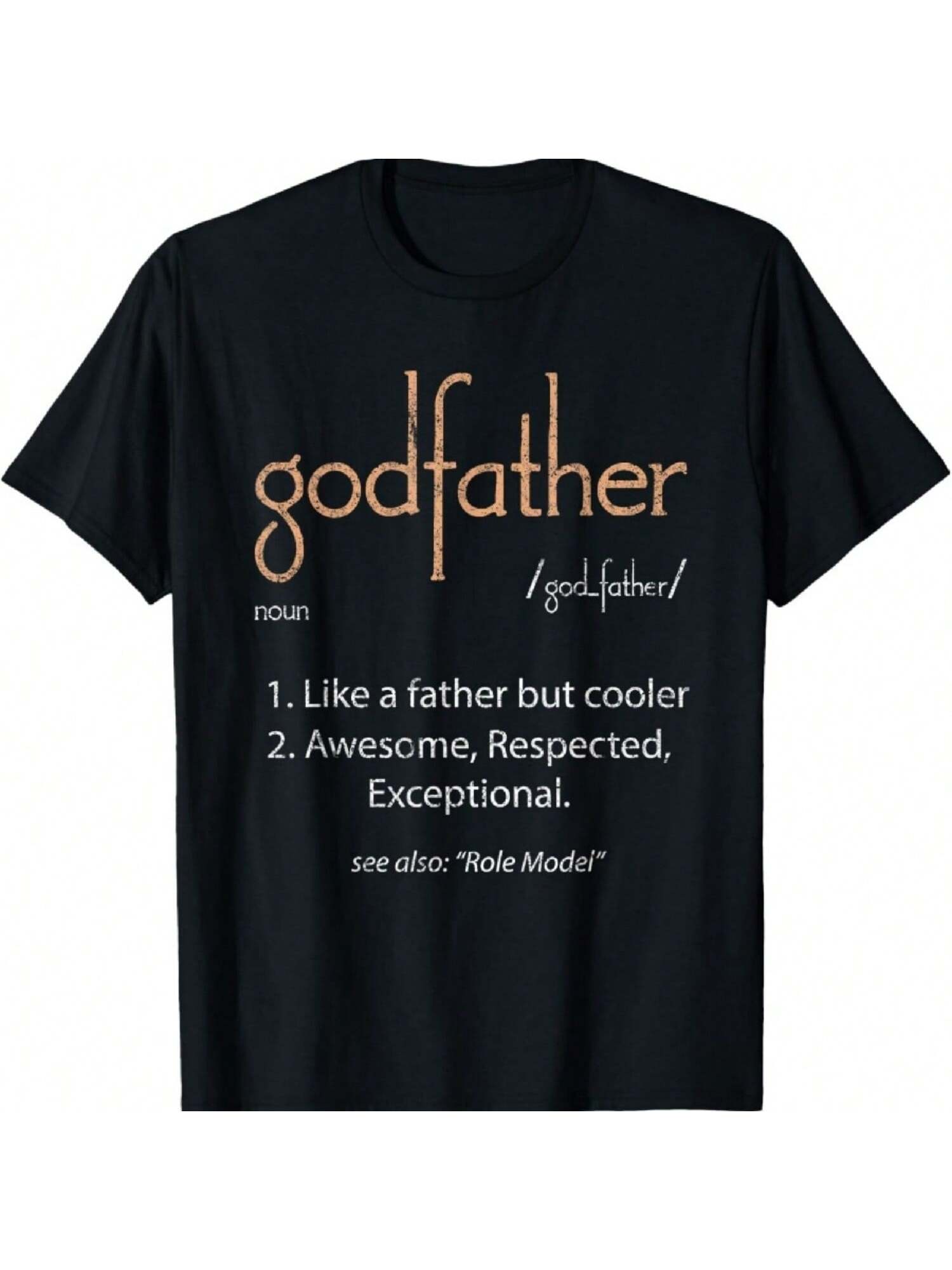 Godfather Definition Fatherunisex Day Vintage Funny Godfather T-Shirt S