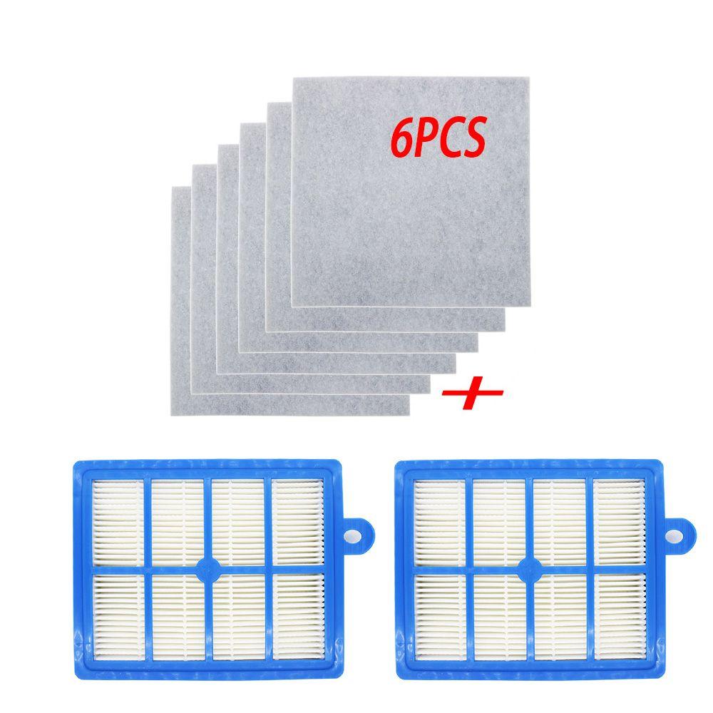 Washable 1 Pc Dust Filter Hepa H12 H13 + 4 Pcs Motor Cotton Filter Compatible with Vacuum Cleaners Philips Electrolux AEG Spare Parts