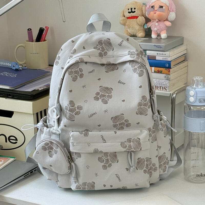 Cartoon Bear Backpack Student Class Schoolbag Lightweight Backpack