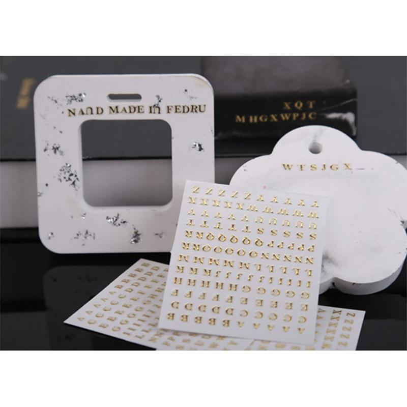 5Sheets Letters Metal Stickers Resin Mold Fillers Jewelry Making Material Epoxy Filling Materials Epoxy Resin Supplies