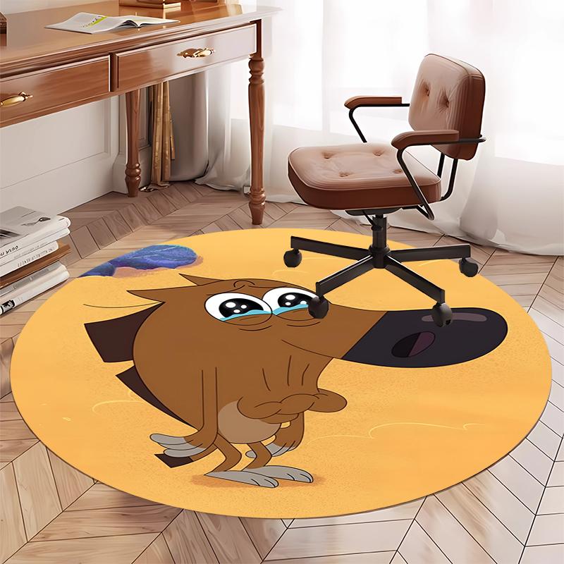 Tappeto Rotondo Stampato Zig & Sharko Tappeto per Sedia Tappeto per Area Tappetini per Ingresso, per Sedia da Ufficio Soggiorno Camera da Letto Cucina.