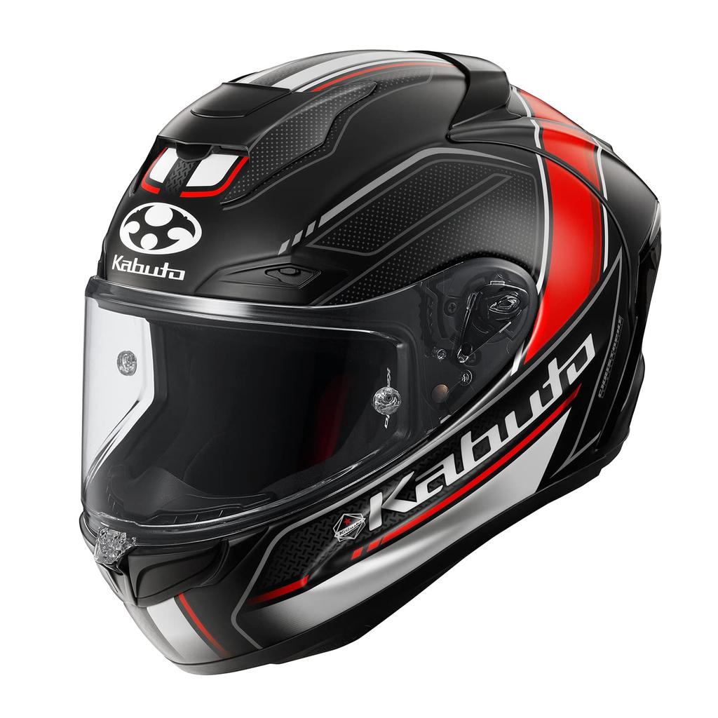 OGK KABUTO Motorcycle Helmet Full Face F17 FORTE Flat Black Red (Size L)