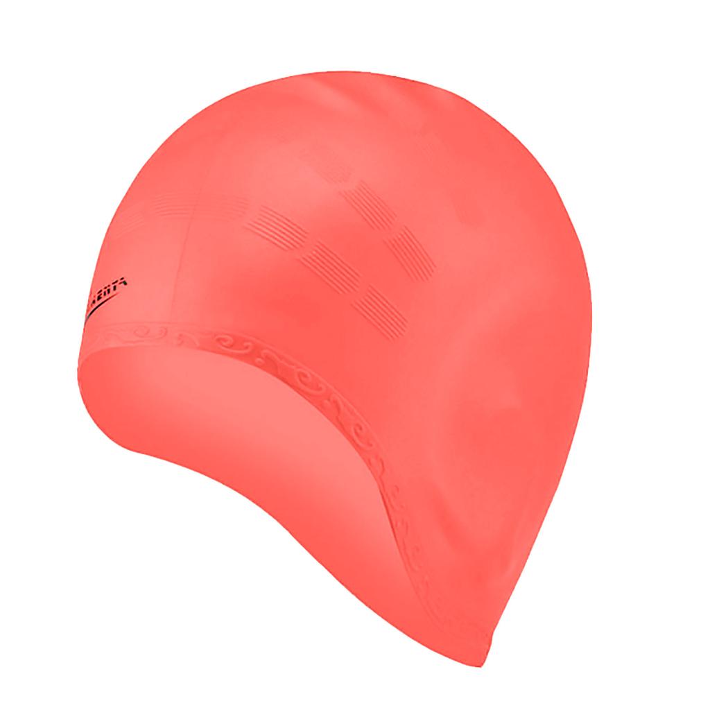 Ear Protection Swimming Cap Waterproof Silicone Swimming Cap Men And Women Long Hair Solid Color Large Diving Swimming Cap