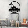 Metal Lawn Mower Sign Handmade Personalize Weatherproof Garden Decor Gift for Dad