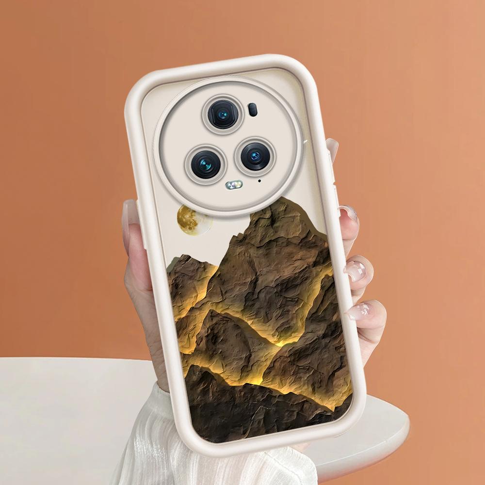 

М який силіконовий квадратний драбинний друкований візерунок Корпус телефону Повне покриття Камера Протиударний захист Гумовий чохол для Huawei Honor Honor 30S Russia білий