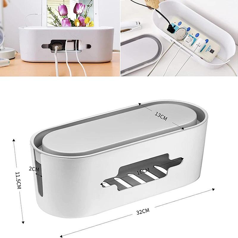 1Pc Electronics Cable Storage Box Plug Wire Organizer Anti-Dust for Charger Management Accessories