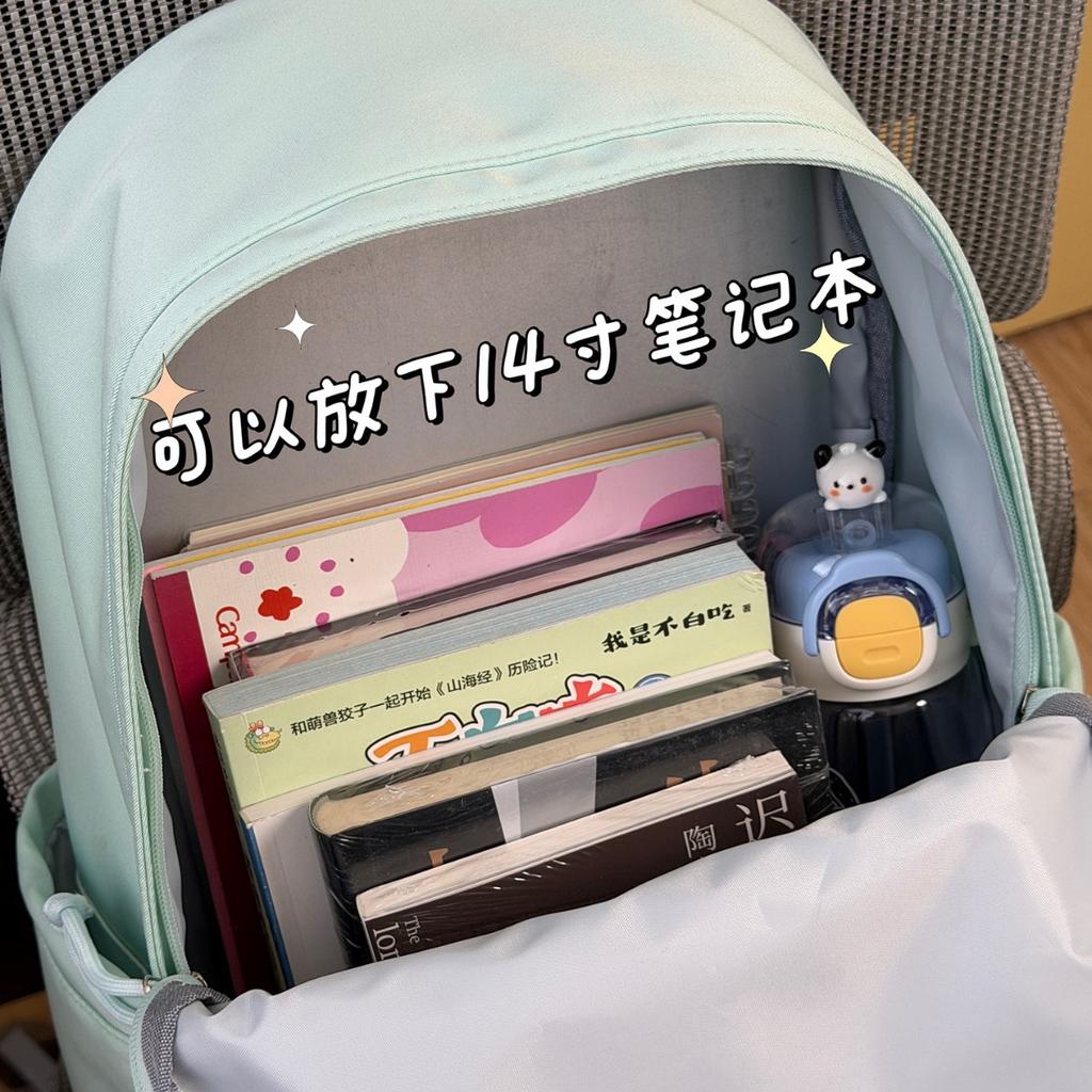Schoolbag Korean Version Ins Fengsen High-value Middle School Student Backpack Sweet Lace Girl Heart Travel Small Backpack