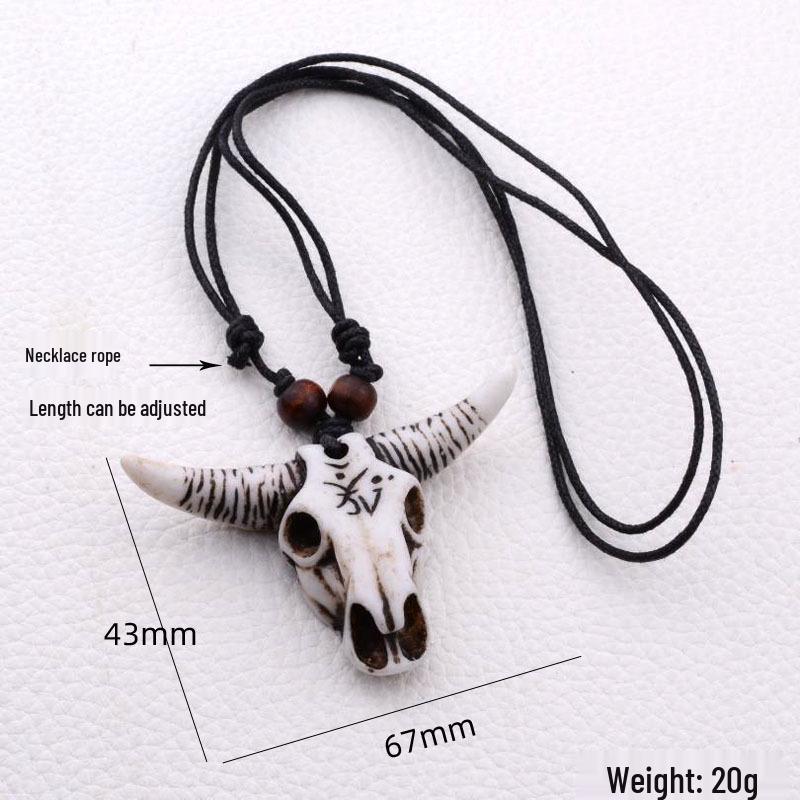Turtle Necklace Yak Bone Carved Pendant - European & American Style Faux Bone Sea Turtle Pendants, Multiple Styles