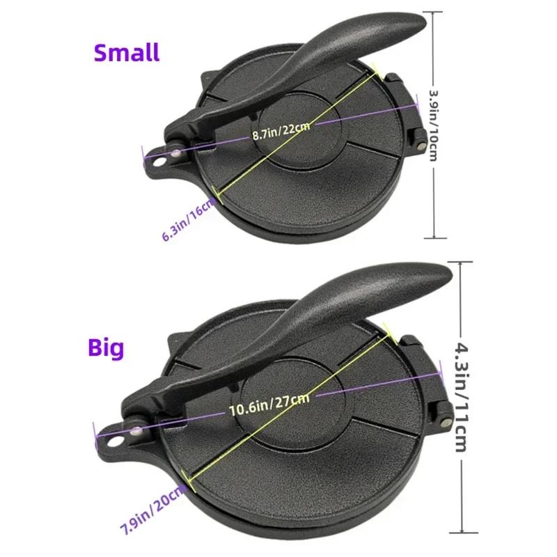 Aluminum Alloy Cake Press DIY Tortilla Press Manual Tortilla Dough Pressing Tool Pancake Dumpling Wrapper Press Mold 16/20cm