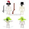 MOC Halloween Building Blocks Skeleton Army Knight Figures Flame Horse Medieval Vampire Furniture Assembly DIY Bricks Toys Gifts