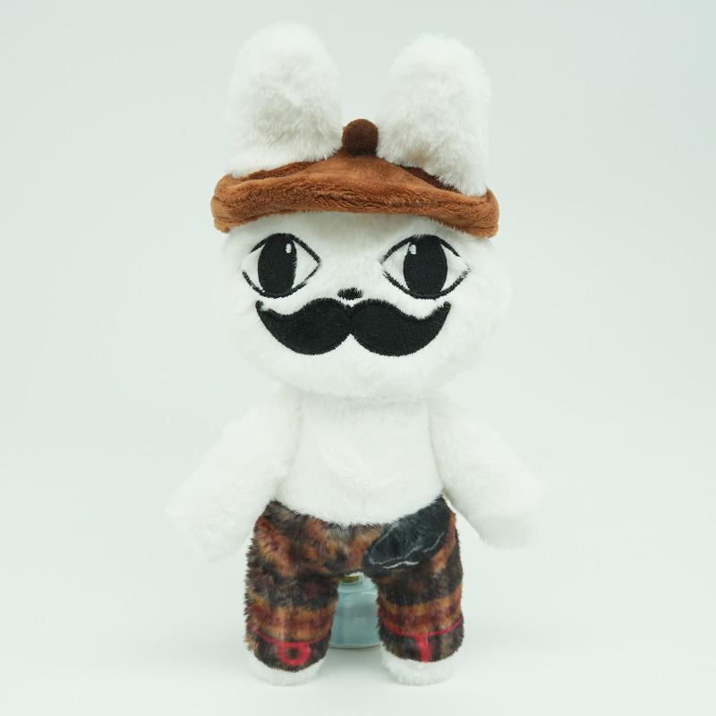 Dierenkliniek Barney Konijn Pluche Speelgoed Game Merchandise Wit Konijn Knuffelpop Schattig Cartoonfiguur Zachte Pluche Knuffel Huisdecoratie Cadeau voor Game Fans