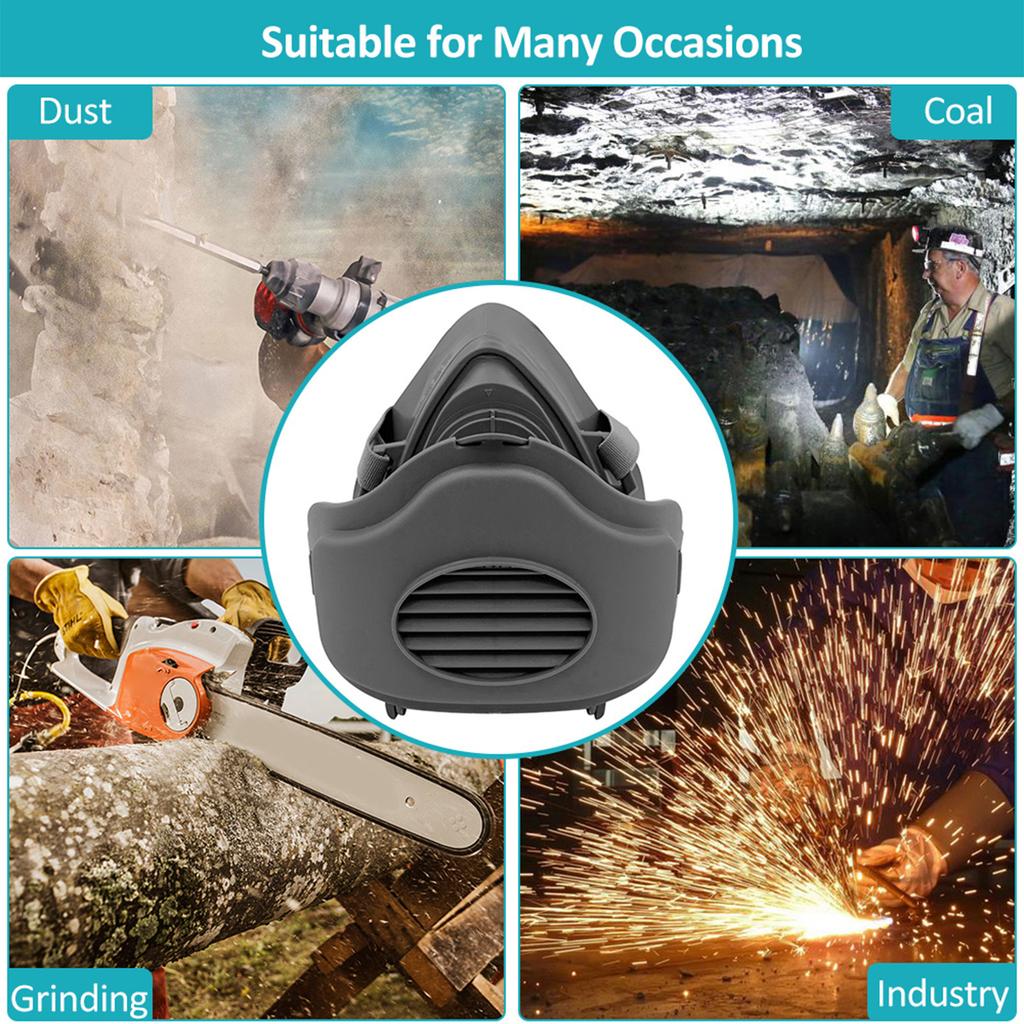 3200 Dust Mask Reusable Half Face Cov Mask with Filt Cotton KN95 Dust-Proof Mask Suitable for Industry, Dust Prevention, Grinding, Deco