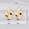 Punk Creative Four Waterdrop Personalized Geometric Smooth Drop Earrings for Women Big Geometry Hyperbole Fashion Party Jewelry