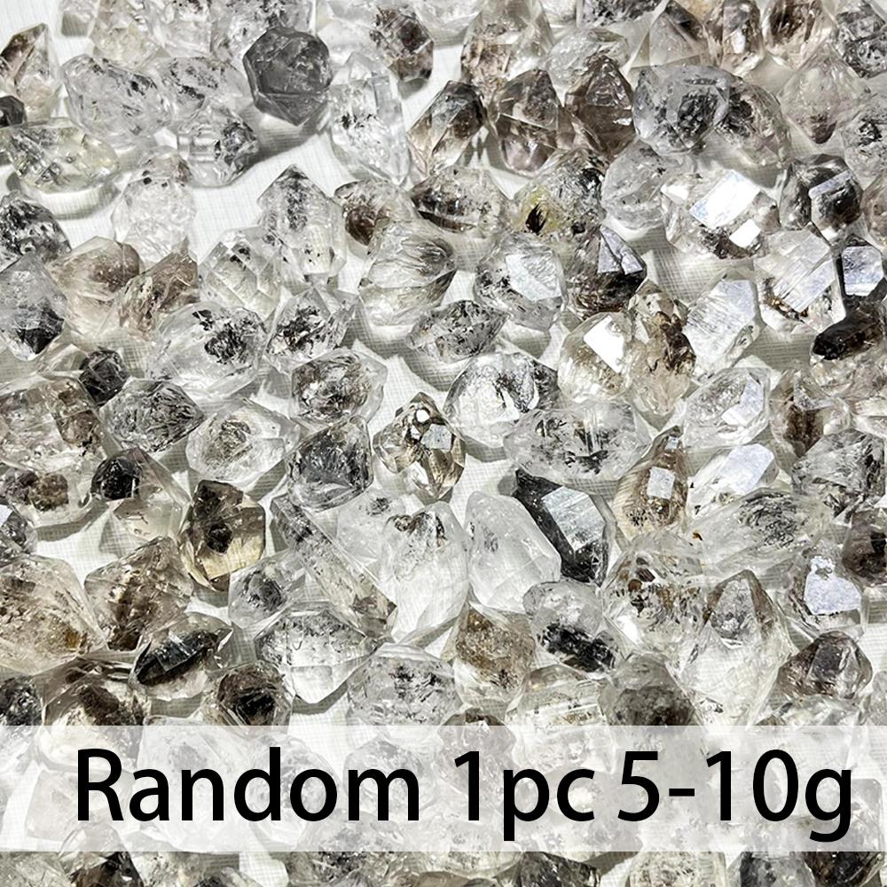 Natürlicher Herkimer-Diamant Weißer Kristall Mineral Energie Roher Stein Kristall Reiki Heilkristalle Kraft Heimdekoration 1-10G