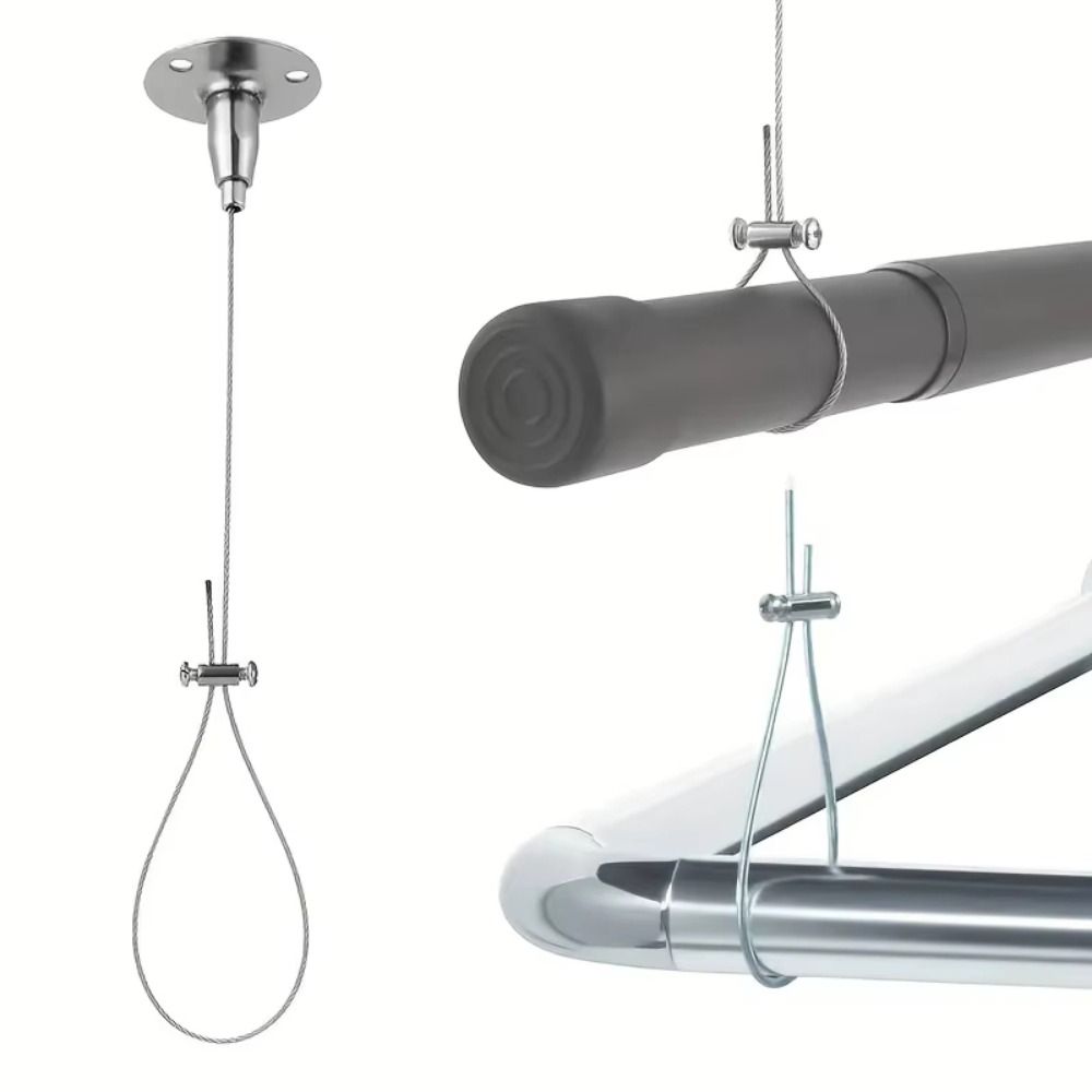 Cuerda de Soporte Ajustable para Barra de Cortina de Ducha Para Barras Curvas/en Forma de L/Cortinas