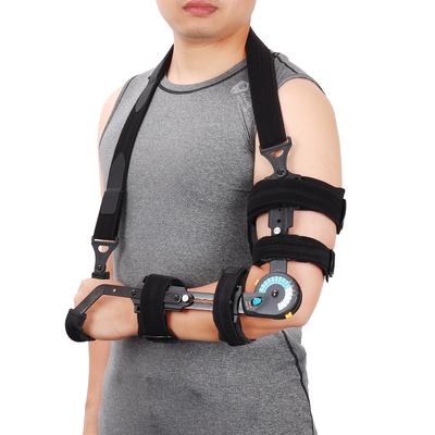 Hinged Elbow Brace with Hand Grip - Adjustable Support for Tennis Elbow Arthritis & Tendonitis Relief