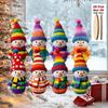 2D Color Christmas Snowman Pendants Wood Cartoon Xmas Tree Hanging Ornament DIY Home New Year Party Atmosphere Decoration Supply