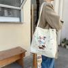 Cute Cartoon Puppy Embroidery Autumn and Winter Corduroy Bag Female Class Bag Student Large Capacity Shoulder Bag