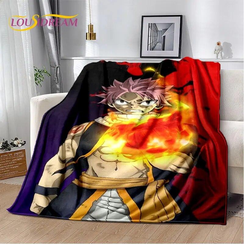 Fairy Tail Japan Anime Cartoon Soft Plush Blanket,Flannel Blanket Throw Blanket for Living Room Bedroom Bed Sofa Picnic Cove Kid