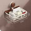 Suction cup walnut toilet tissue box no punching bathroom washbasin storage toilet roll paper storage rack  toilet accessories