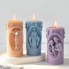 Cylindrical Aromatherapy Candle Silicone Mold DIY Handmade Candle Decorative Mold