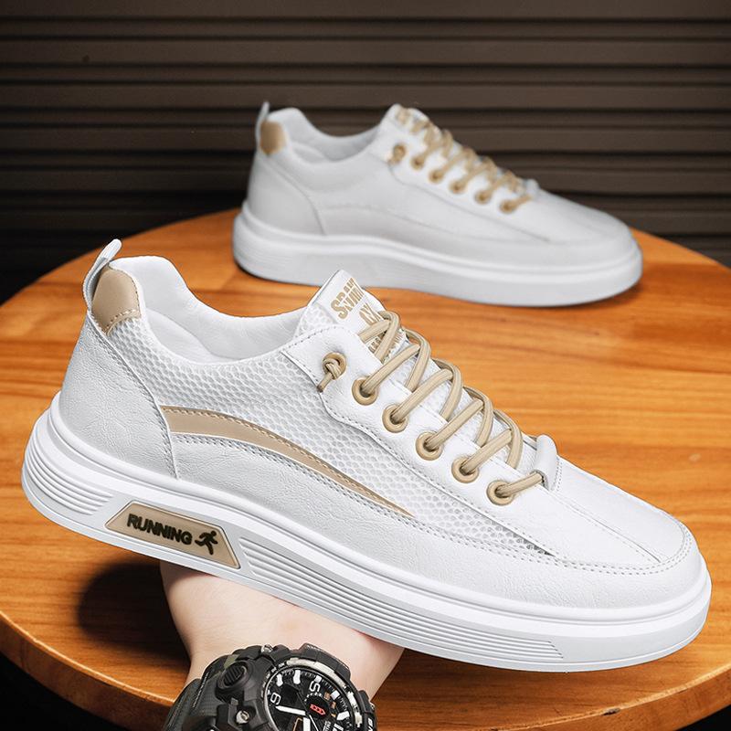 Men's Shoes 2025 Summer New Mesh Little White Casual Shoes Personalized Korean Version of Student Tide Shoes Youth Breathable Board Shoes